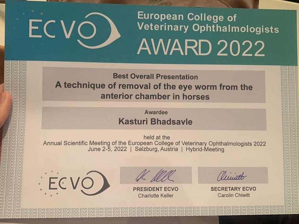 Award at ECVO